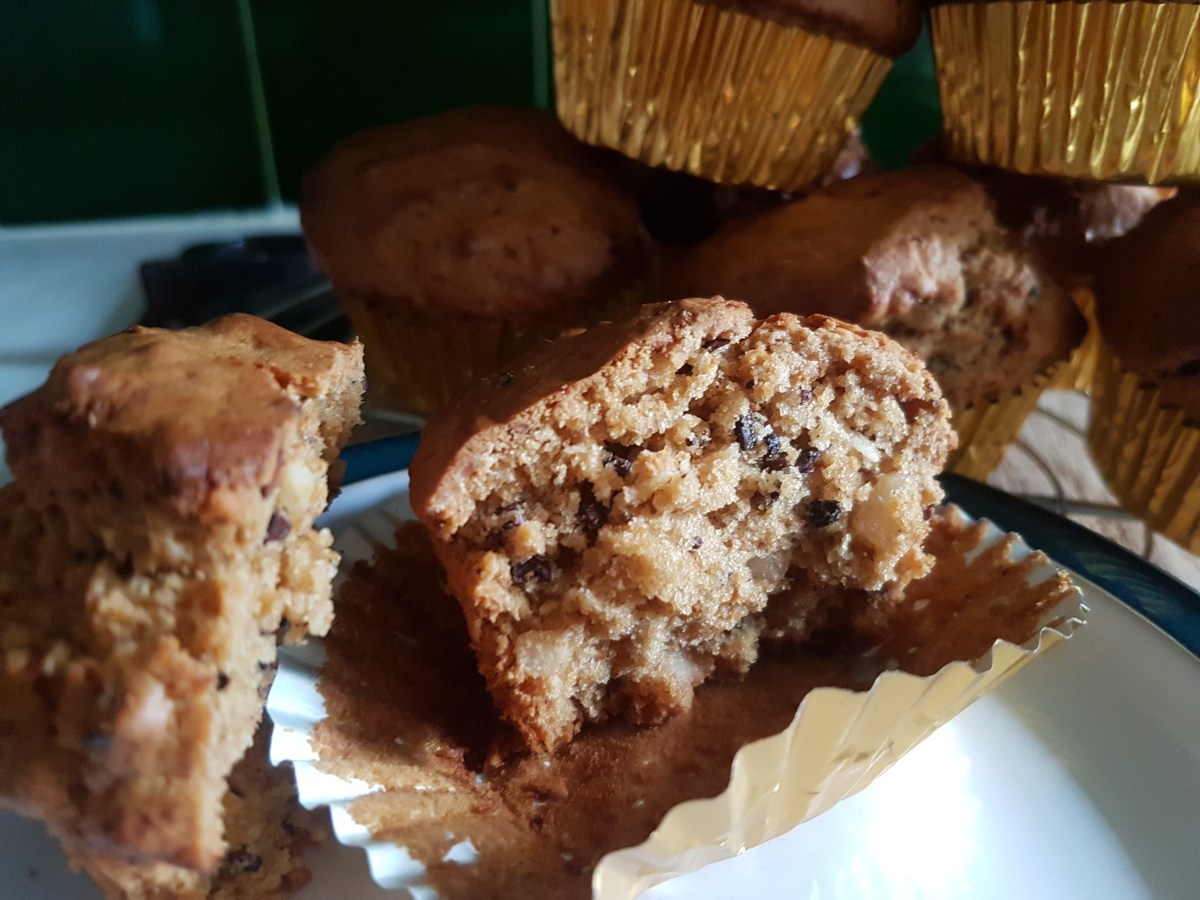 Ginger, coconut and peanut&nbsp;muffins